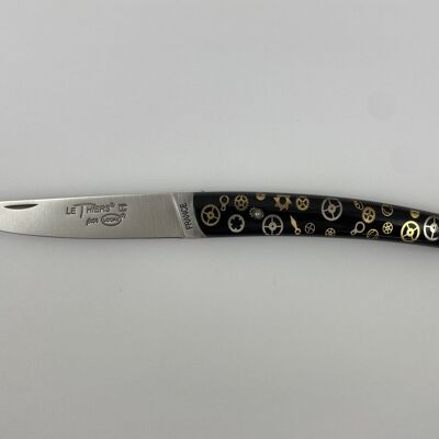 Couteau de poche Le Thiers Pote plein manche 12 cm - Inclusion montre