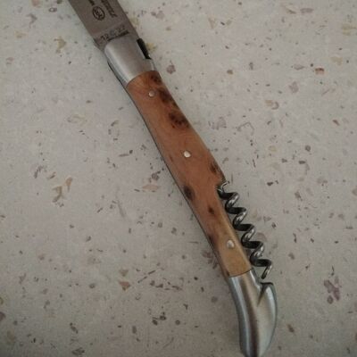 Le Laguiole knife 12 cm 2 bolsters Corkscrew