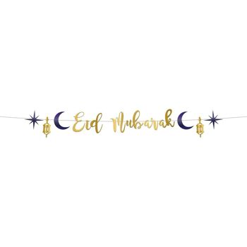Guirlande de lettres 'Eid Mubarak' - 1,5 mètres 1