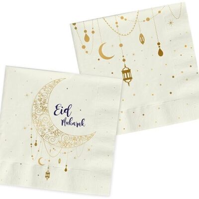 Servietten Eid Mubarak 33x33cm - 20 Stück