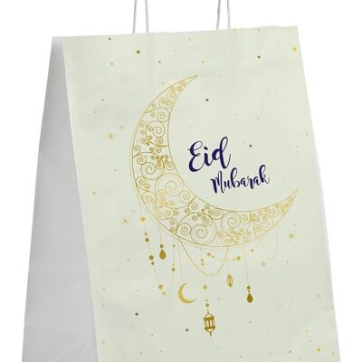 Geschenktüten 'Eid Mubarak' - 20 x 10 x 27 cm - 6 Stück