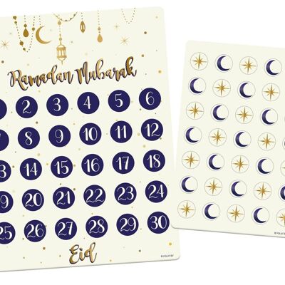 Calendrier du compte à rebours 'Ramadan Mubarak' - Eid Mubarak