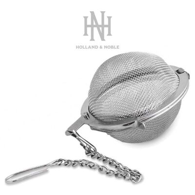 Holland & Noble - Infuseur à thé en acier inoxydable - Filtre à thé - Passoire à thé en vrac - Boule d'herbes - Tamis - Infuseur - Infuseur à thé