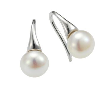 Crochets d'oreilles avec boutons en perles d'eau douce 7-8 mm 1