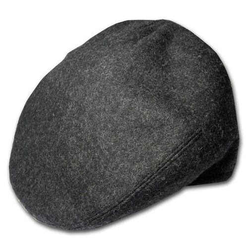 Grey Plain Pony Style Country Cap