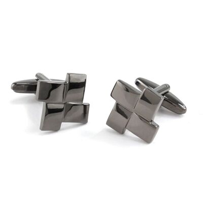 Gunmetal Rectangles Cufflinks