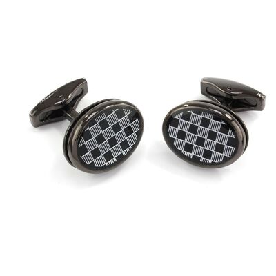 Gunmetal Oval Cufflinks