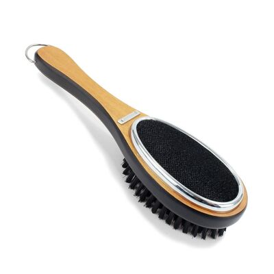 Brosse à vêtements suspendue 2 en 1 en bois d'aulne