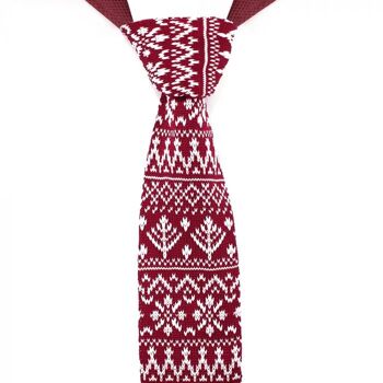 Cravate tricotée à motif Fair Isle 2
