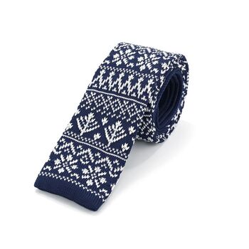 Cravate tricotée à motif Fair Isle 5