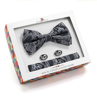 Grey Paisley Matching Gift Set