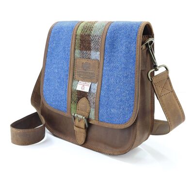 Borsa da sella da donna Twin Color blu