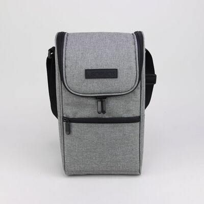 Bolsa enfriadora de botellas de vino gris