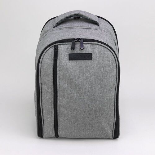Grey Cooler Backpack with Picnic Set
