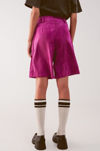 Short long en corde fuchsia 3