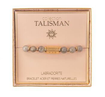 Bracelets Talisman en Acier & Pierres Naturelles 5