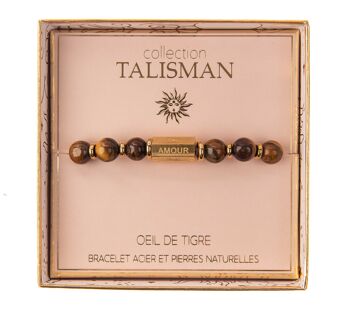 Bracelets Talisman en Acier & Pierres Naturelles 12