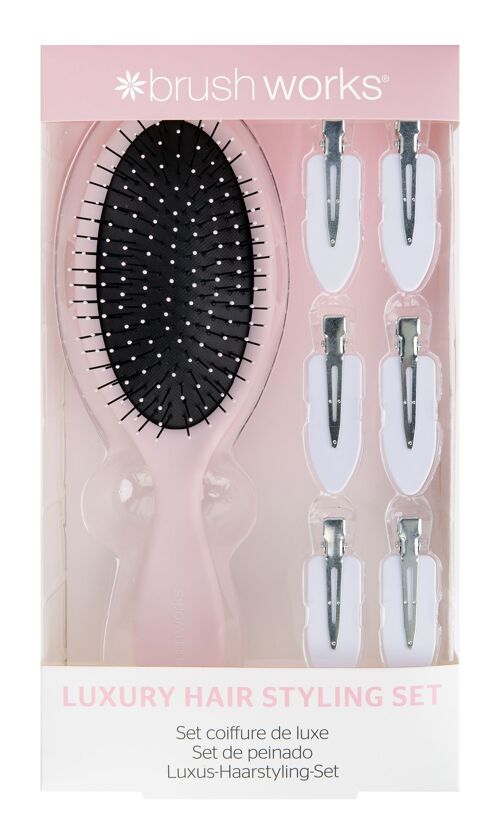 Brushworks Luxury Pink Hair Styling Set