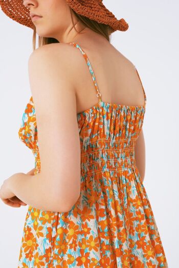 Maxi robe de plage à imprimé fleur d'oranger 5