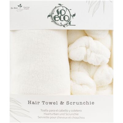 Asciugamano e elastici per capelli So Eco