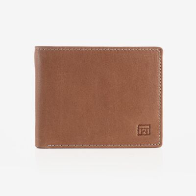Leather wallet for men, leather color, Series 1977/LEATHER. 11x9cm