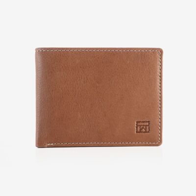 Leather wallet for men, leather color, Series 1977/LEATHER.  10.5x8cm