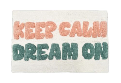 Keep Calm Dream On Slogan Bath Mat Non Slip - Handmade Rug