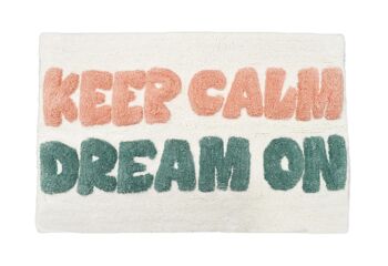 Keep Calm Dream On Slogan Bath Mat Non Slip - Tapis fait à la main 1