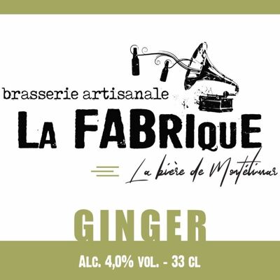 Bière bouteille 33cl Ginger - 4,5 % vol.Alc.