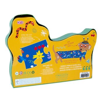 47P5975 Pets Puzzle en forme de « chien saucisse » de 20 pièces avec boîte en forme 2