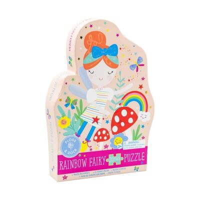 42P6331 - Rainbow Fairy Puzzle en forme de « Fée » de 20 pièces avec boîte en forme