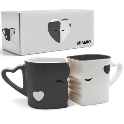 MIAMIO - Tasses à café s'embrassant ensemble cadeau / Noël petite amie petit ami