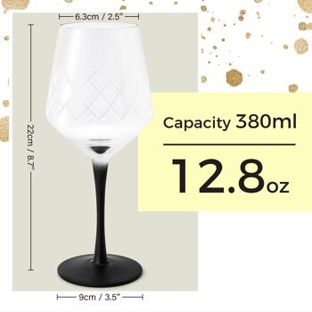 Coffret 4 verres à vin blanc 380 ml - Collection Crystaluna 3