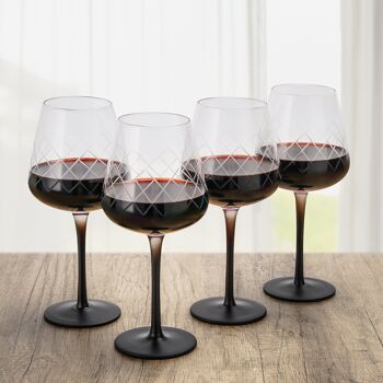 Ensemble de verres à vin rouge collection Crystaluna (4 x 480 ml) 2