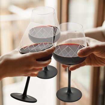 Ensemble de verres à vin rouge collection Crystaluna (4 x 480 ml) 4