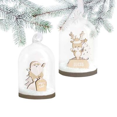 Forest Snow Globe - Merry Christmas Dad Mom