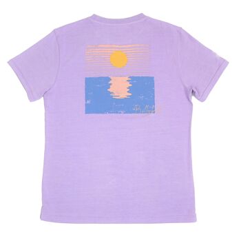 T-shirt imprimé 100% coton biologique Vintage - Violet 1
