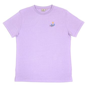 T-shirt imprimé 100% coton biologique Vintage - Violet 2