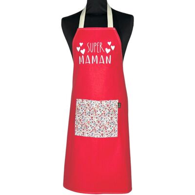 Apron, "Super mom" grenadine