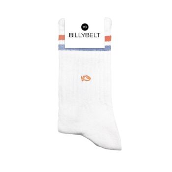 Chaussettes en coton peigné Retro - Blanc 1