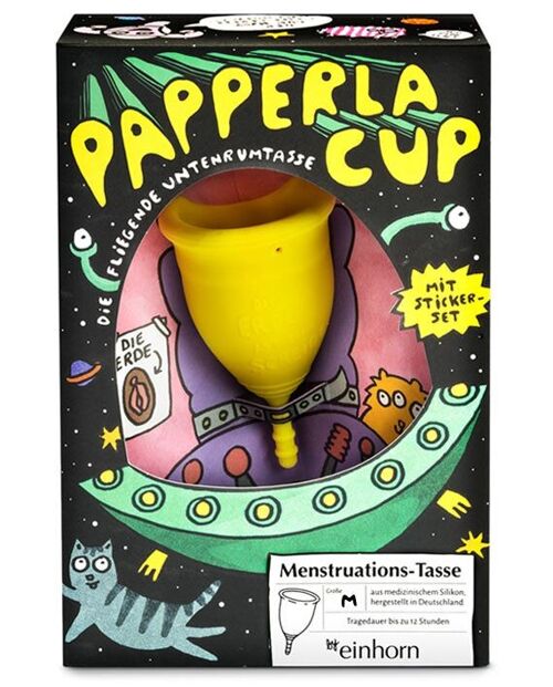 einhorn Menstruationstasse Papperlacup Gr. M