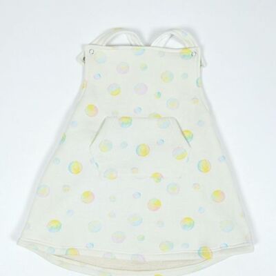 Apron Dress - Cream Bubbles