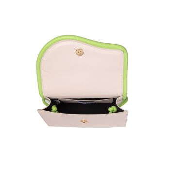 Exs-25543 Astrid crossbody Sac Bandoulière en pu recyclé beige/green 3