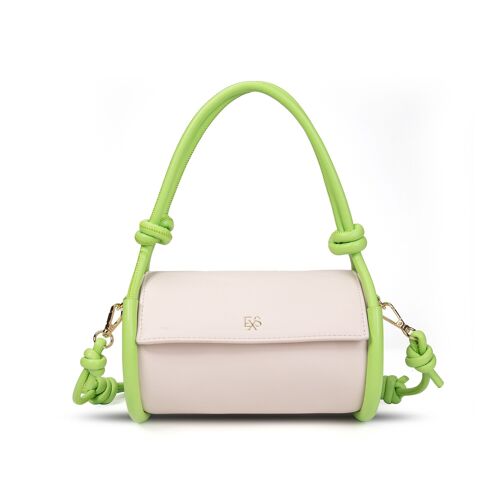 Exs-25545 Elise mini bag Sac Porté épaule en pu recyclé beige/green