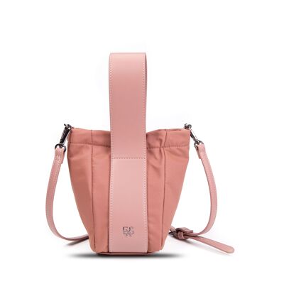 Exs-25636 Carole Handbag Nylon Recycled Pu Trim Pink