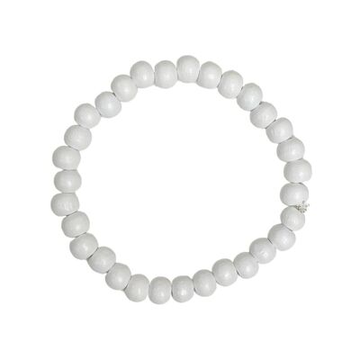 Bracciale in legno bianco