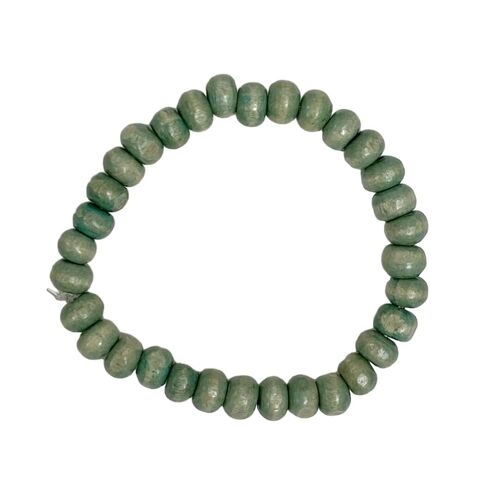 Hout armbandje basil green