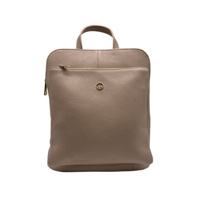 CRISTINA NUDE GRAINED LEATHER BACKPACK