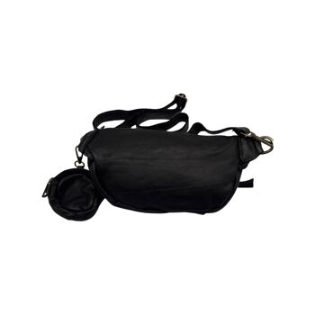 SAC BANANE CUIR WASHED GIULIA S NOIR 3