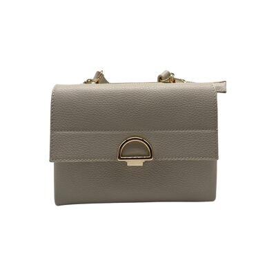 SAC CUIR GRAINE CATERINA BEIGE